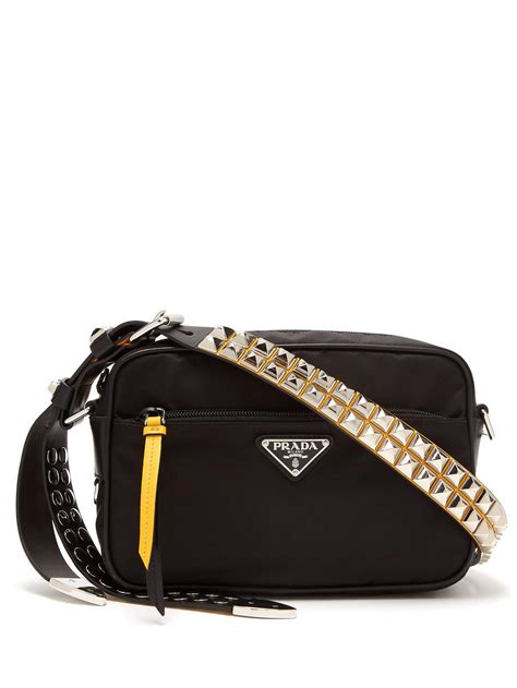 prada nylon studded crossbody|prada crossbody purse.